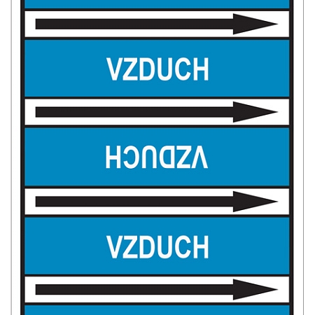 Značení potrubí, vzduch
